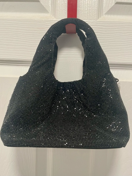 Victoria's Secret Handbags - NWT-Victoria’s Secret Sparkle Black slouch Handbag